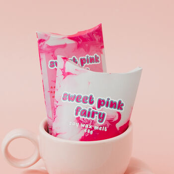 Sweet Pink Fairy Soy Wax Melt Or Snap Bar | Cotton Candy, Cherry, Vanilla And Pear, 3 of 8