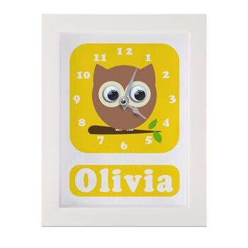 Personalised Children's Owl Clock, 10 of 10