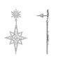 Northern Star Burst Drop Earring Plated Sterling Silver, thumbnail 8 of 9