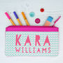 Personalised Pastel Patterned Children's Pencil Case, thumbnail 1 of 3