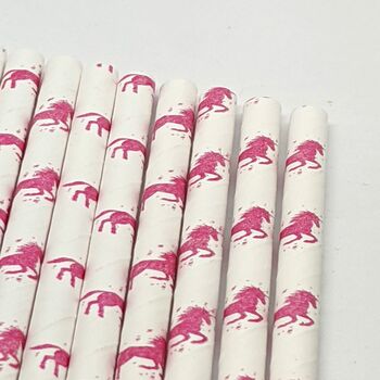 Unicorn Paper Straws Box Of 38 100% Biodegradable, 6 of 7