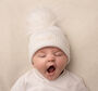 Personalised Baby Hat With Pom Pom, thumbnail 1 of 8