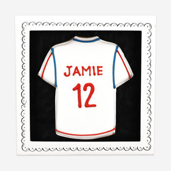 Personalised Football Shirt Biscuit Card, 2 of 3
