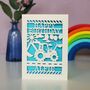 Personalised Papercut Digger Birthday Card, thumbnail 8 of 8