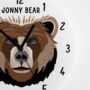 Personalised Bear Face Bedroom Wall Clock, thumbnail 4 of 5