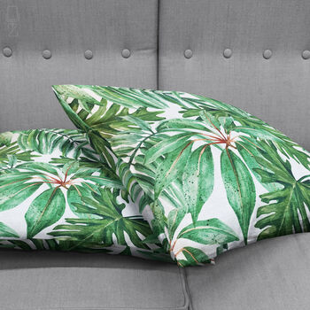 Green Tropical Eucalyptus Leaves Cushion Cover, 4 of 7
