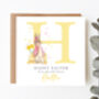 Personalised Easter Card Pink Bunny Splatter, thumbnail 2 of 4