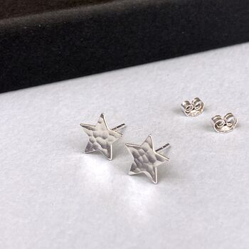 Personalised Metallic Star Map And Silver Star Earrings, 3 of 5