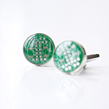 Gifts For Men Circuit Board Cufflinks, 2 of 5