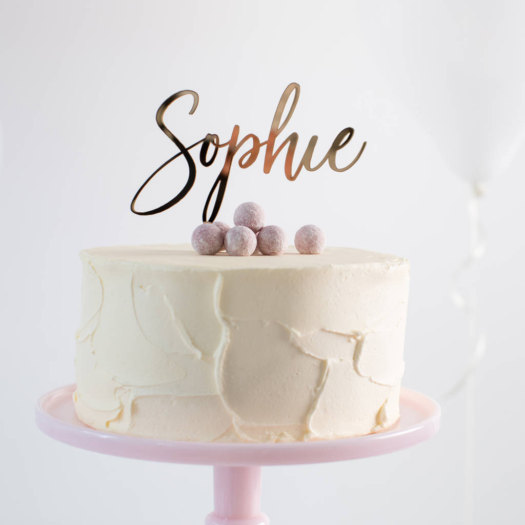 Classic Personalised Acrylic Cake Topper, 1 of 8