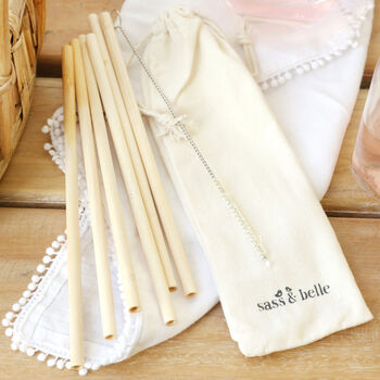Sass And Belle Set Of Six Bamboo Straws, 4 of 4