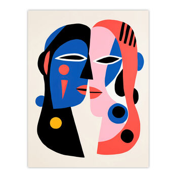 Just The Two Of Us Lovers Couple Modern Wall Art Print, 6 of 6
