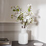 Cream Blossom Spray In Geometric Vase, thumbnail 1 of 6