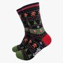 Christmas Gingerbread Bamboo Socks Men's Xmas Cracker Hanging Tree Decoration, thumbnail 3 of 5