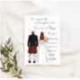 Personalised Bride And Groom Scottish Wedding Card, thumbnail 1 of 7