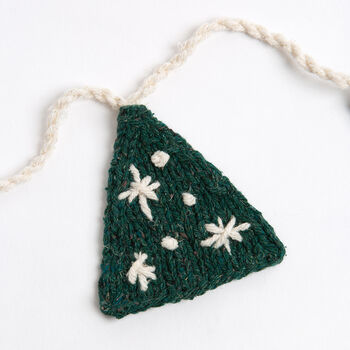 Christmas Tree Garland Paper Chain Knitting Kit, 5 of 6