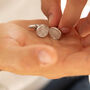 Silver Organic Dog Nose Print Cufflinks, thumbnail 1 of 5