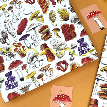Mushrooms Of Britain Wrapping Paper Set, 2 of 9