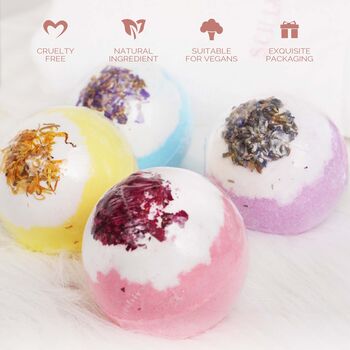 Luxury Aromatherapy Bath Bomb Gift Set, 7 of 9