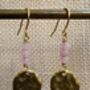 Aurora Hammered Coin Gemstone Earrings, thumbnail 4 of 8
