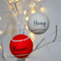 Personalised Tennis Ball Christmas Baubles, thumbnail 6 of 12