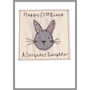 Personalised Bunny Rabbit Birthday Card For Him Or Her, thumbnail 2 of 12