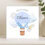 Personalised Welcome Baby Boy Card Balloon, thumbnail 7 of 8