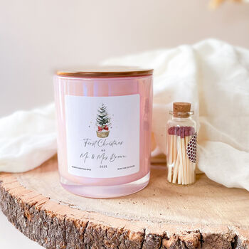 Personalised First Christmas As Mr And Mrs Gift Candle, 5 of 10