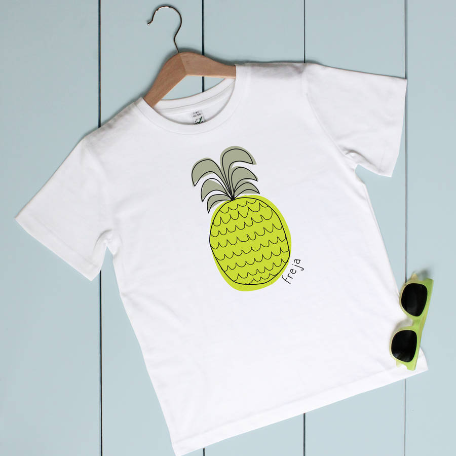 Personalised Child's ' Pineapple' T Shirt By A Piece Of