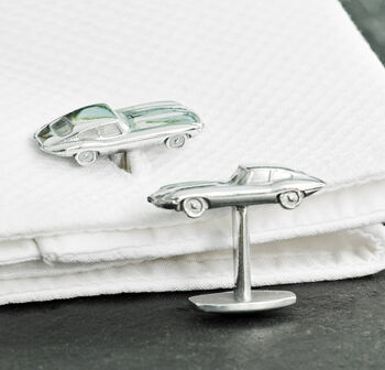 Genuine Upcycled Jaguar E Type Car Cufflinks, 2 of 6