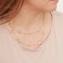 Aquamarine Pebble Gold Plated Silver Chain Necklace, thumbnail 6 of 9