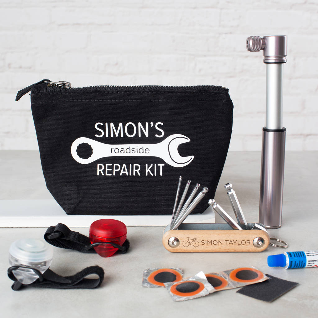 Personalised Cycling Repair Kit Gift Set By Twenty Seven Notonthehighstreet Com