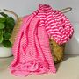 Cross Stripes Scarf In Pink, thumbnail 1 of 2
