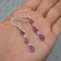 Ruby Earrings Dangle Drop, thumbnail 5 of 8