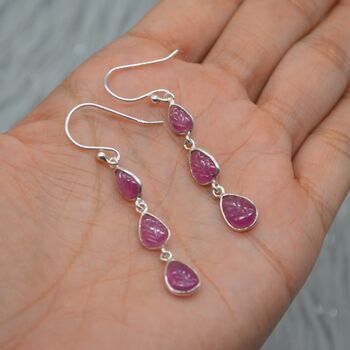 Ruby Earrings Dangle Drop, 5 of 8