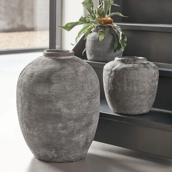 House Doctor Rustik Concrete Clay Vase, 4 of 6