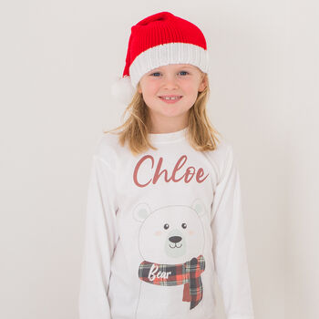 Personalised Polar Bear Kids Christmas T Shirt / Top, 3 of 6