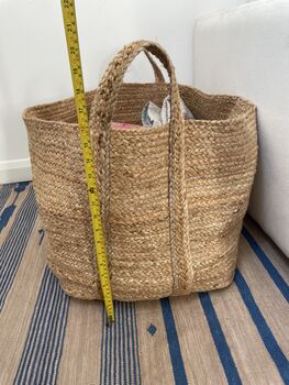 Extra Large Natural Braided Jute Storage Basket, 3 of 10