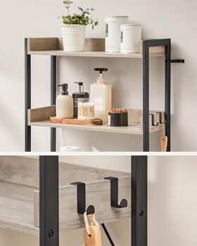 Toilet Shelf With Three Open Space Shelves, 8 of 10