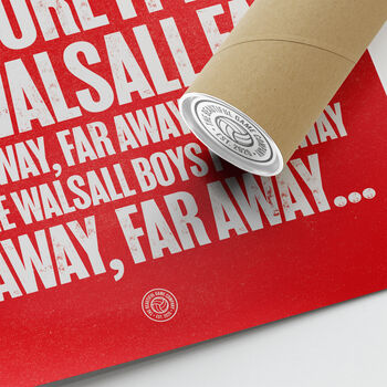 Walsall 'She Wore A Yellow Ribbon' Football Song Print, 3 of 3