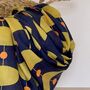 Retro Shapes Scarf In Navy Blue, thumbnail 2 of 4