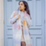 Pink Blue Plaid Warm Wrap Scarf, thumbnail 7 of 8