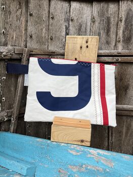 No4 Small Recycled Multifunctional Sailcloth Pouch, 4 of 9