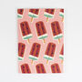 Watermelon Lolly Pattern Paperback Swiss Bound Notebook, thumbnail 6 of 8