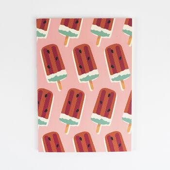 Watermelon Lolly Pattern Paperback Swiss Bound Notebook, 6 of 8