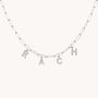Charm Builder™ Silver Paperclip Crystal Initial Name Necklace, thumbnail 2 of 5