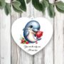 Personalised Cute Rose Animal Dolphin Decoration, thumbnail 1 of 2
