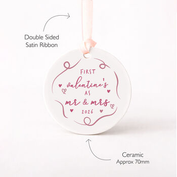 First Valentines As Mr And Mrs Bottle Tag Gift, 4 of 7