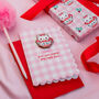 Personalised Christmas Card With Teacup Cat Pin, thumbnail 1 of 3