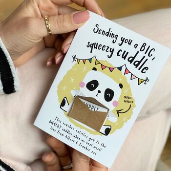 Sending A Cuddle Voucher Greeting Card, 4 of 6